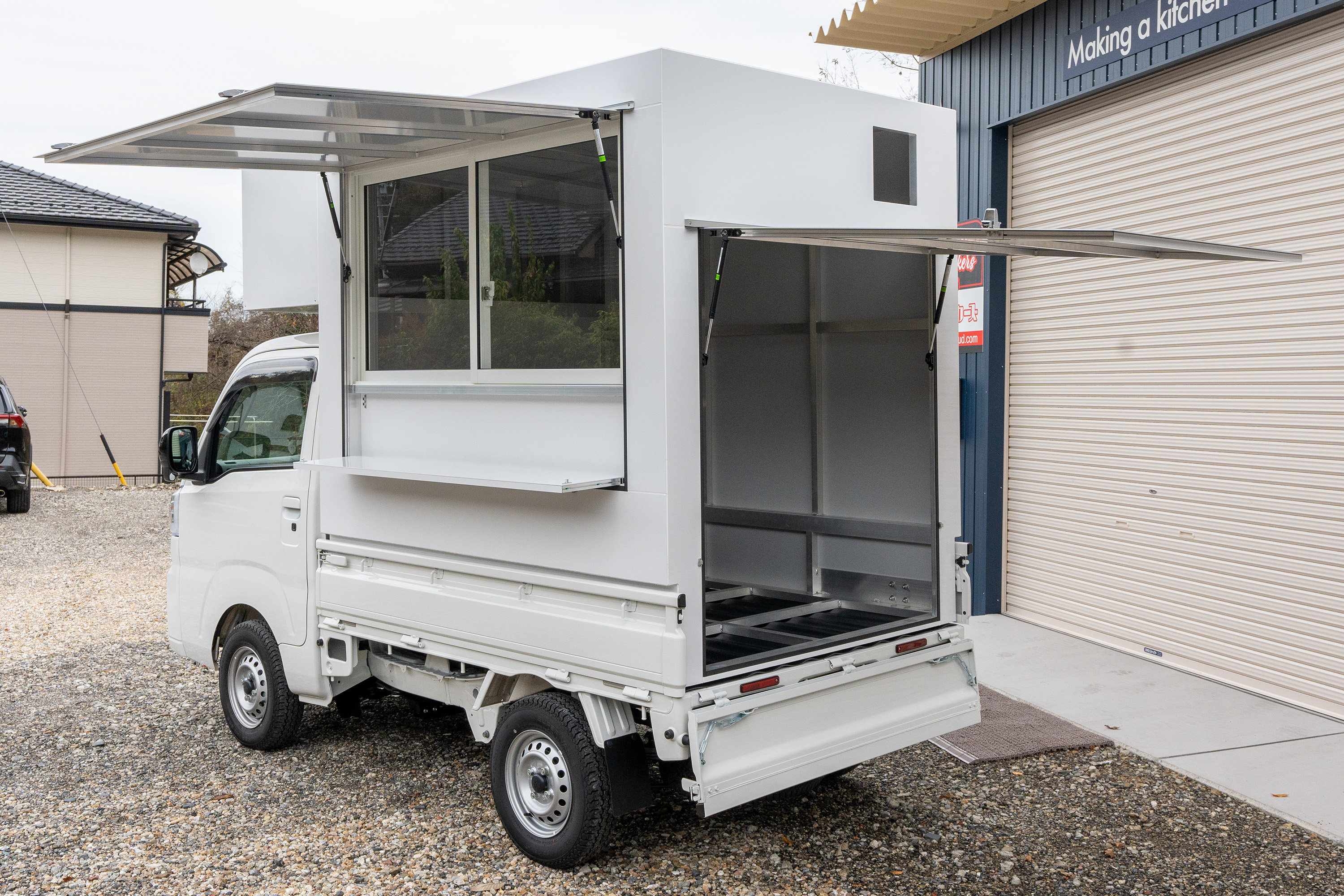 軽ﾄﾗ用キッチンボックス ハイゼットトラック仕様 - キッチンカー製作  