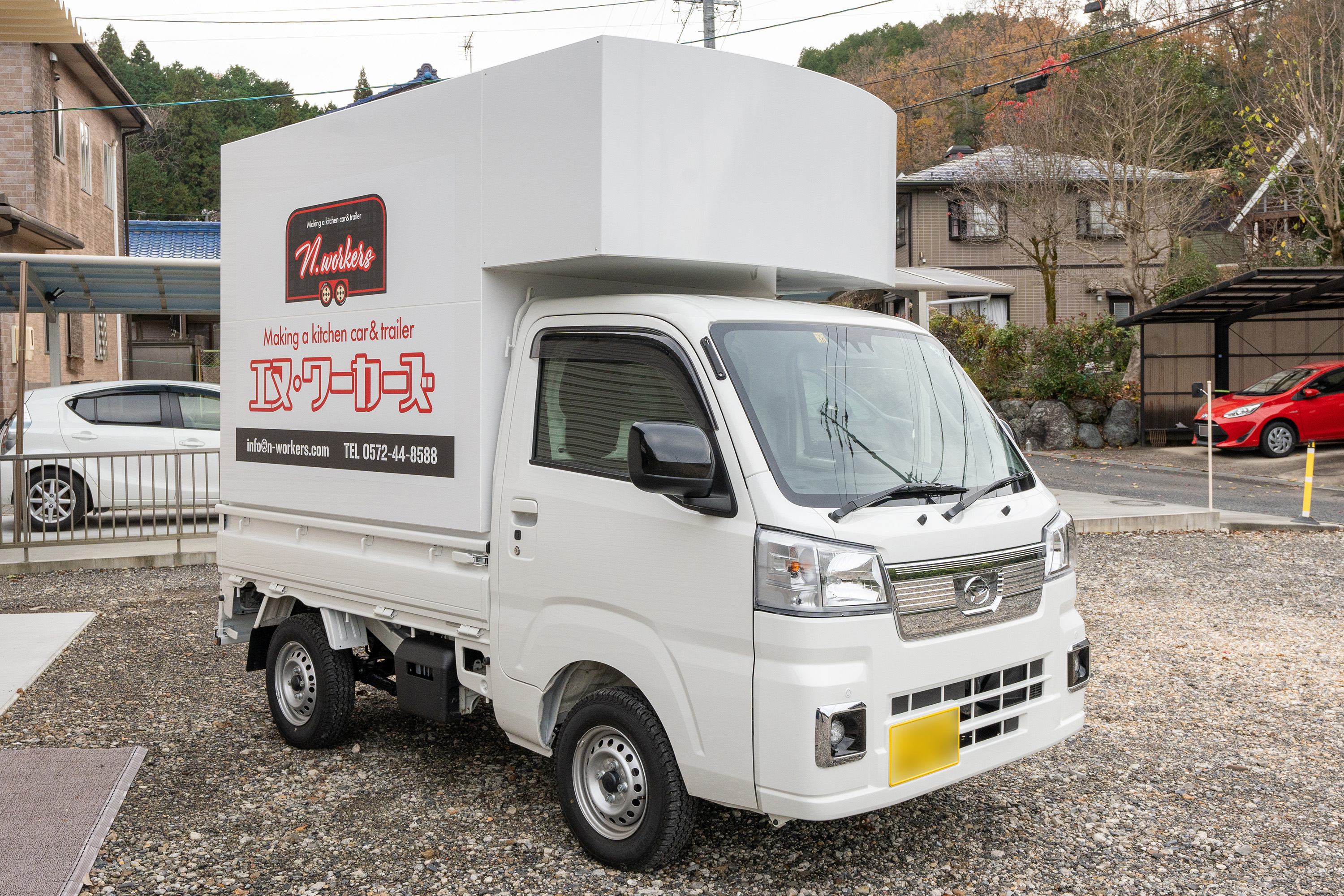 軽ﾄﾗ用キッチンボックス ハイゼットトラック仕様 - キッチンカー製作 