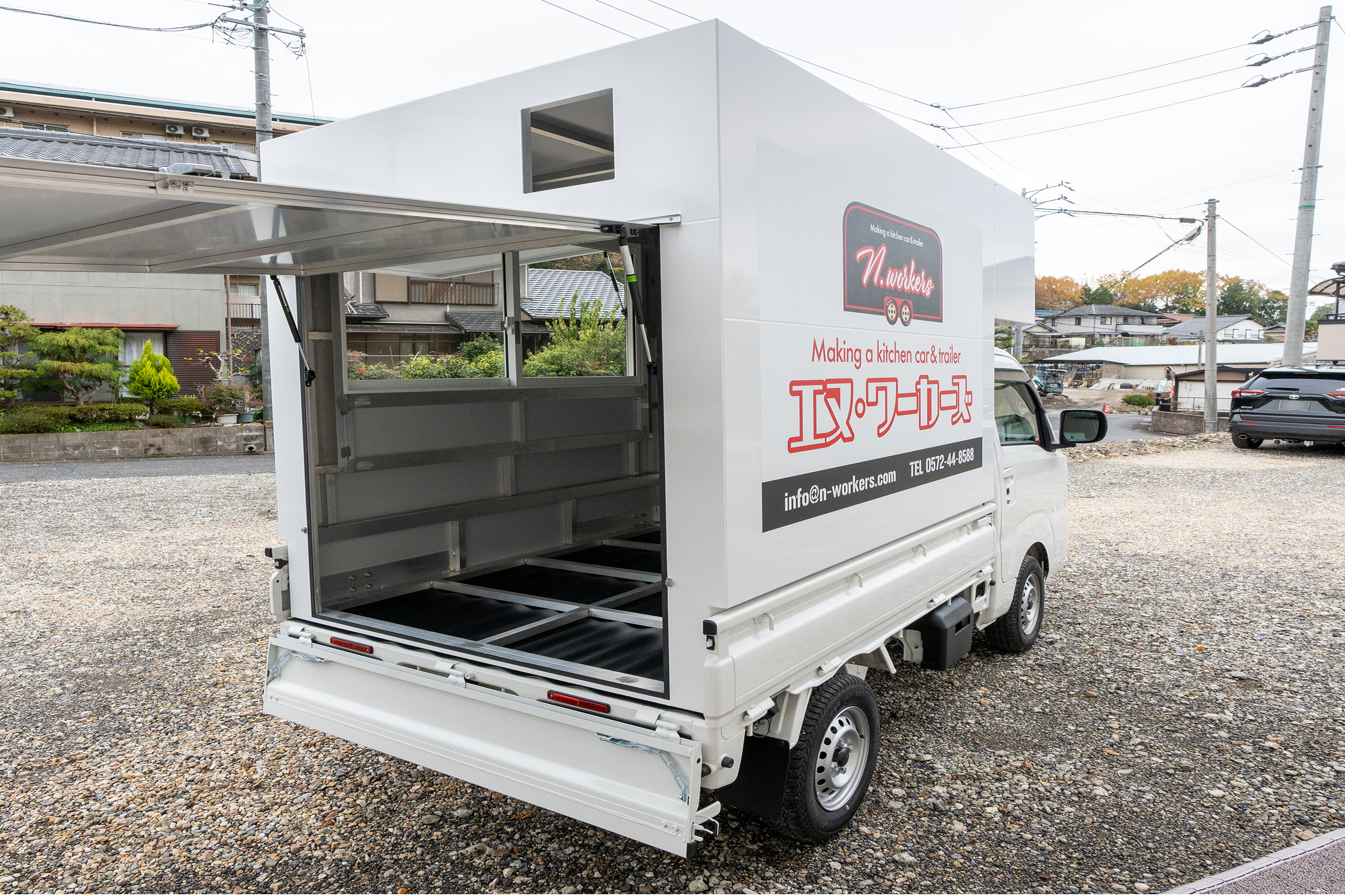 軽ﾄﾗ用キッチンボックス ハイゼットトラック仕様 - キッチンカー製作 