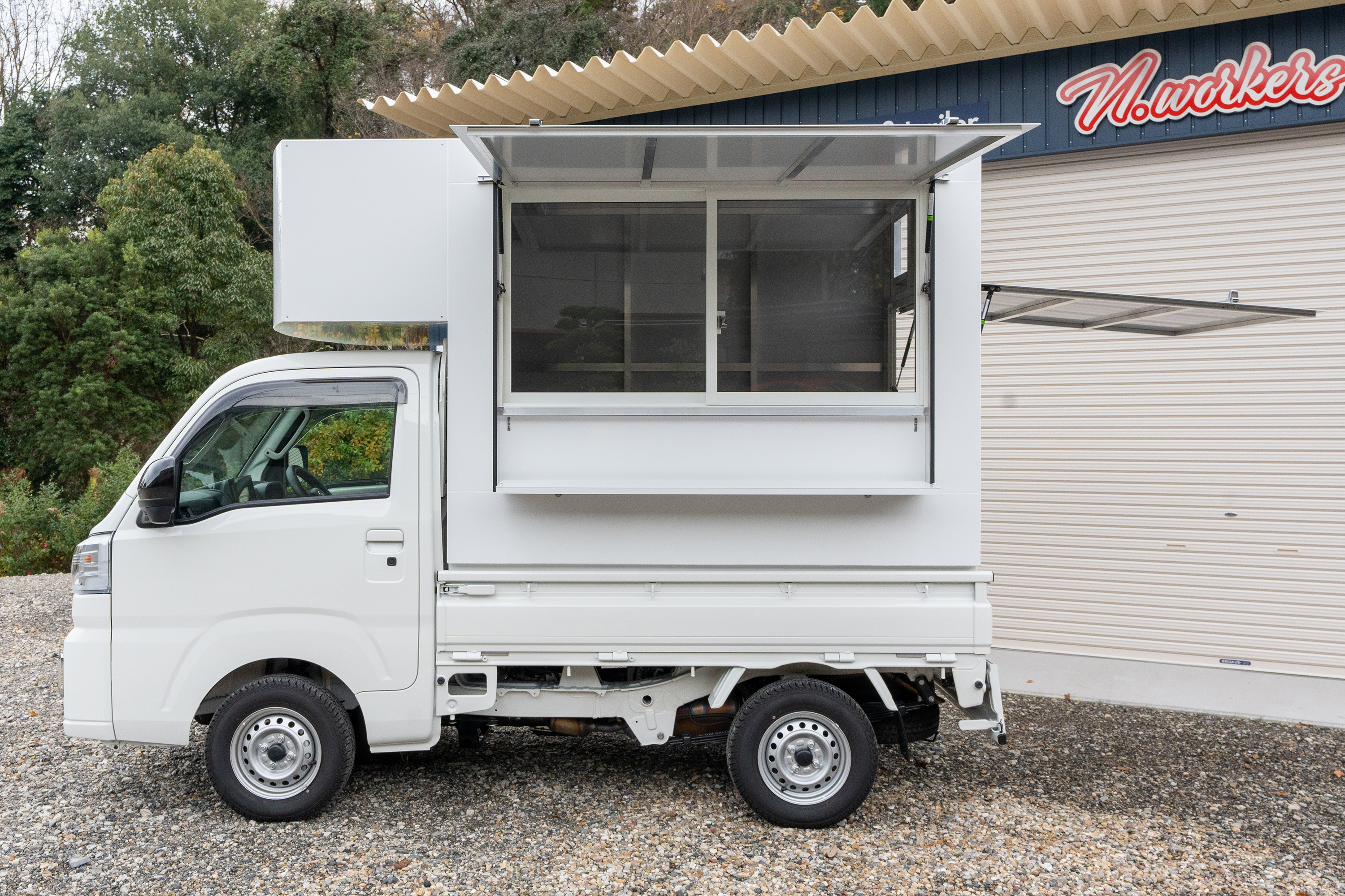 軽ﾄﾗ用キッチンボックス ハイゼットトラック仕様 - キッチンカー製作  